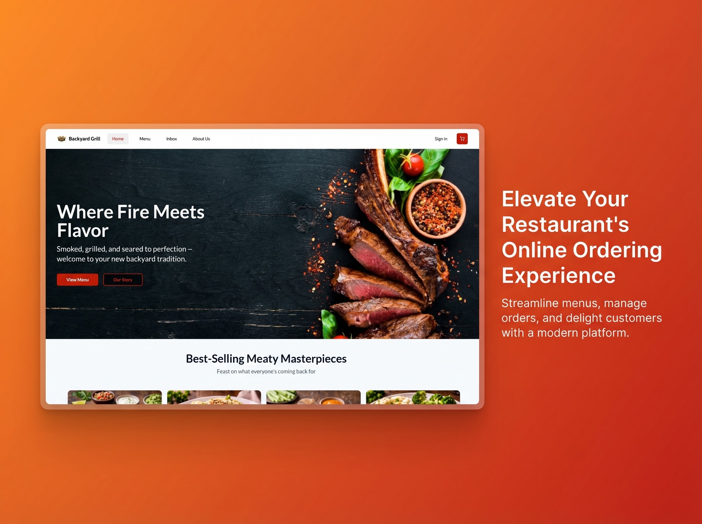 Website + Online Ordering screenshot