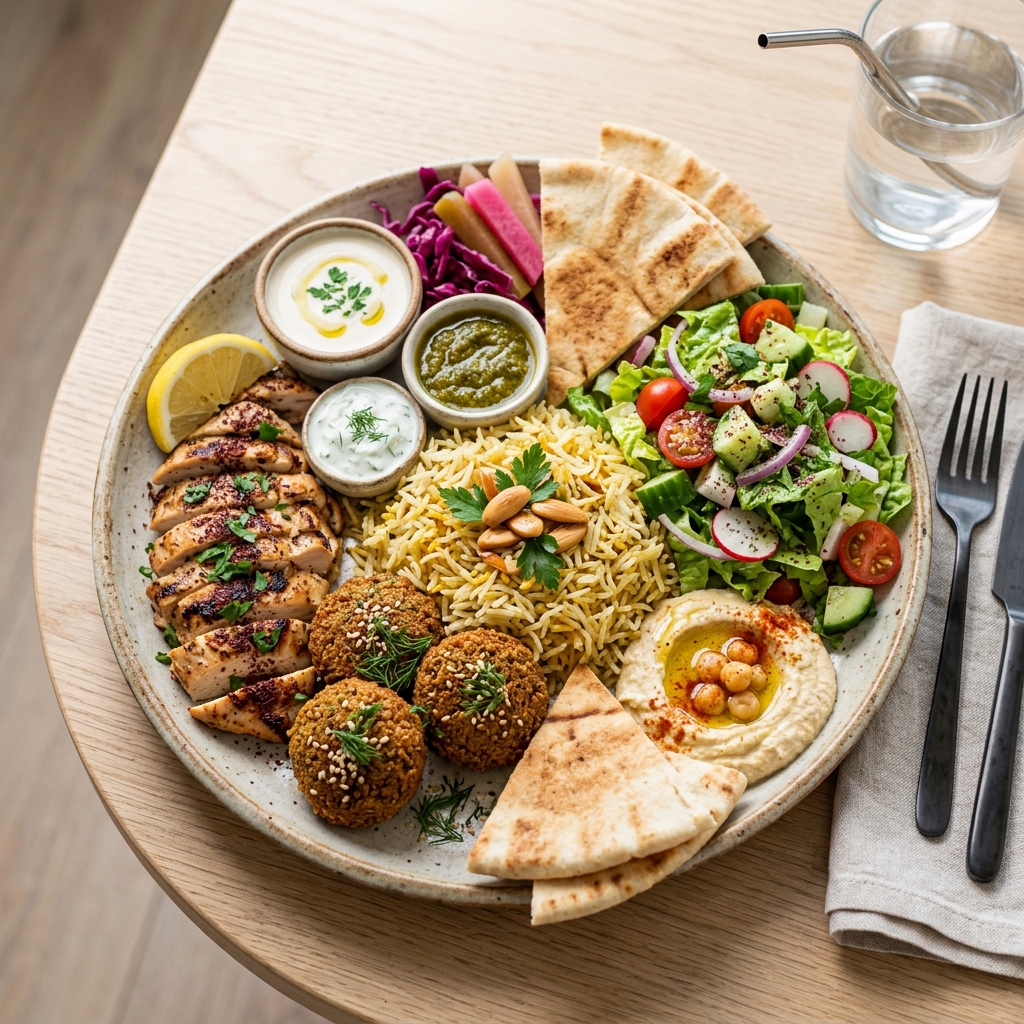 Chicken & Falafel Plate