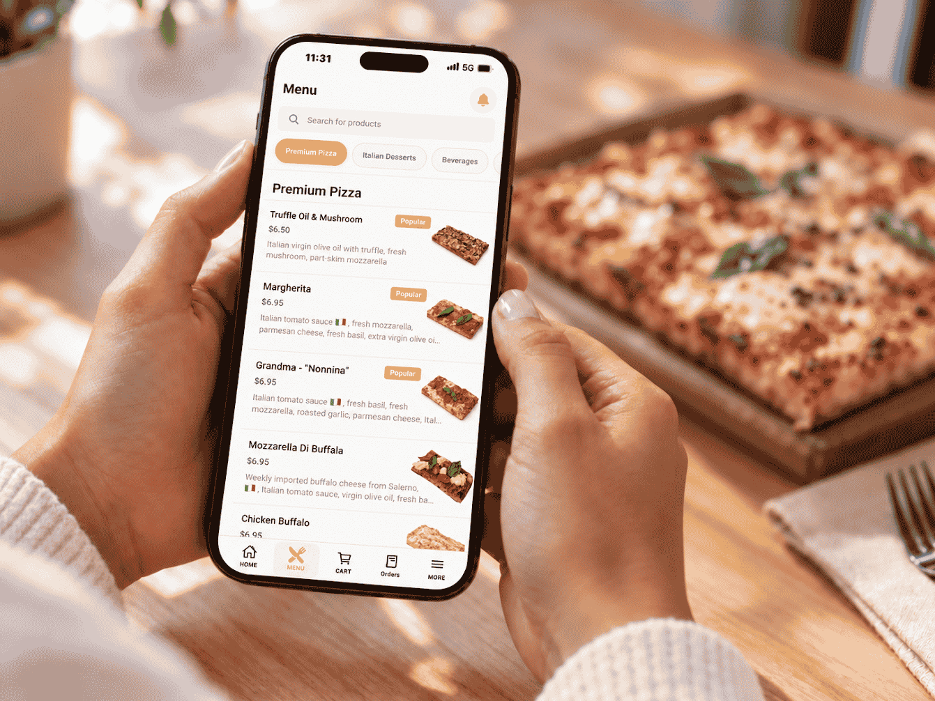 Roman-Style Pizza, Just a Few Taps Away